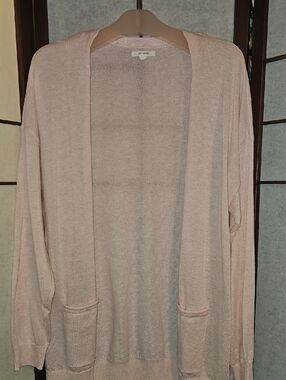 Maurices Pale Pink Open-Front Cardigan with Pockets